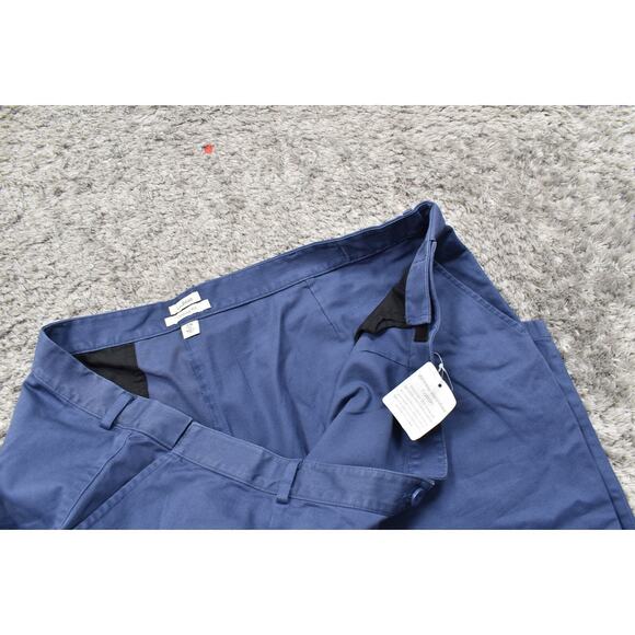 NEW L.L. Bean Women's Plus 26W Blue Capri Chino Original Fit Stretch Waist - Picture 7 of 8